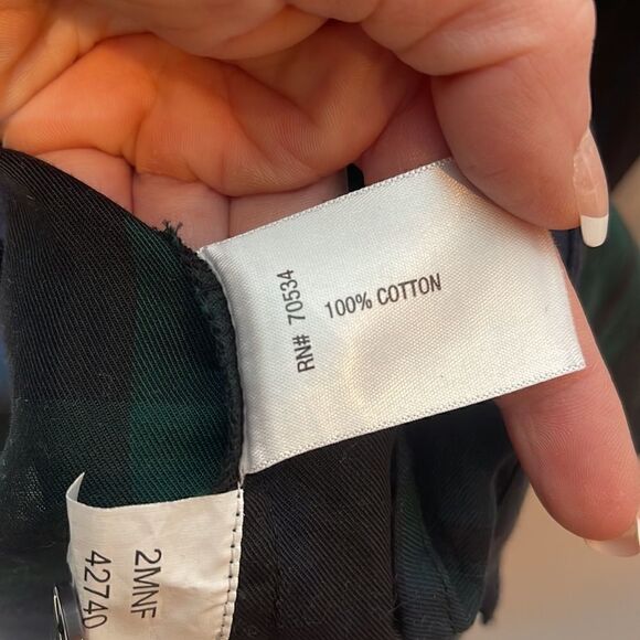 Orvis Button Down Green/Navy Plaid Shirt. Size 10. - Picture 9 of 10